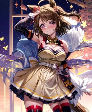 (masterpiece, best quality, ultra-detailed, 8K, ), high detail

(finely best quality illustration:1.2), (kawaii girl:1.0), (1girl, solo:1.0), sleeping in love hotel bed, sexy, ,(koizumi hanayo, very long hair, brown hair, purple eyes:1.0), (big breasts:1.0), (smile:0.8), (ultra-detailed, highres:1.0),hanayo koizumi, koizumi hanayo, koizumi hanayo,china dress,downblouse, extended downblouse, 

aakitasan, animal ears, short hair, streaked hair, hair ornament, horse tail, cleavage, clothing cutout, detached sleeves, shimenawa, skirt, black thighhighs,aakitasan,1girl