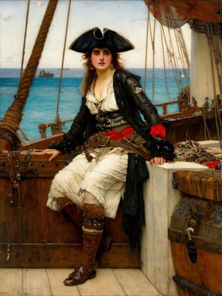ana de armas as a pirate ((((by Lawrence Alma-Tadema)))),Masterpiece