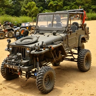 (Top Quality, Masterpiece), Realistic, Ultra High Resolution, Complex Details, Exquisite Details and Texture, Realistic, 
WILLYS JEEP, Wild Willy, (TAMIYA, RC:1.2), ,pastelbg,pdrally,3d,LandCruiser40,kawaiitech,3d_art,3d_style,DonMPl4sm4T3chXL ,madgod
