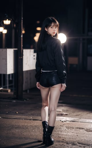 solo,1girl,outdoors,cityscape,standing,(cowboy shot:1.2),ruanyi0351,jacket,leg warmers,boots,from behind,black shorts,, (incredibly absurdres, ultra-detailed,CG ,unity ,8k wallpaper),(masterpiece),(realistic),(photorealistic:1.2),(raw photo:1.2), (best quality:1.2), (detailed face :1.4),(beautiful detailed eyes :1.2),(detailed hair),light on face, huge filesize ,cinematic lighting, 1 girl ,sexy,
Trigger words
ruanyi0351,jacket,leg warmers,black shorts, 