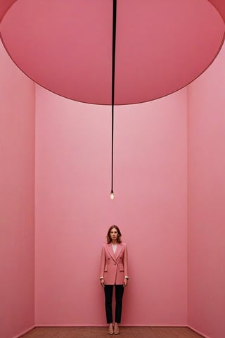 (((Iconic lighting but extremely beautiful)))
(((Chiaroscuro light pea pink colors background)))
(((Symmetrical,masterpiece,
minimalist,hyperrealistic,
photorealistic)))
(((view detailed,dutch_angle)))
(((By Annie Leibovitz style,by Wes Anderson style)))