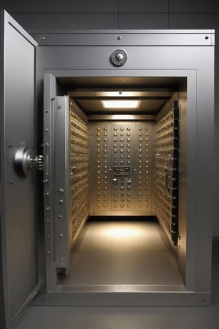 Bank vault,
Open,
Money,
Millions,