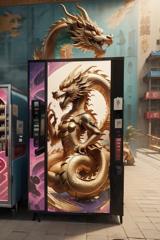 (+18) , NSFW, 
A dragon on vending machine
,Oriental Dragon