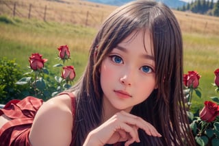 (ultra detailed, ultra highres), (masterpiece, top quality, best quality, official art :1.4), (high quality:1.3), cinematic, (muted colors, dim colors), (perfect eyes, perfect face:1.3), long-lenses photograph, realistic, UHD, 16K, 8K, warm glow, with mountains and valleys, sun and the moon skimpy silhouettes romantically kissing in the sky that is both day wand night , heart, (Roses, flowers :1.3), stunning light, wind is blowing, sharp focus, extremely detailed CG, (perfect hands, perfect fingers, nice hands), photorealistic, casual wear, (1girl with shiny long hair:1.4), (1boy with short hair style :1.4), couple, ,wrenchfaeflare,t5_face,meloncat,blue_IDphoto,grass,more detail 