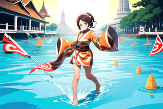 //Quality, (masterpiece), (best quality), 8k illustration,
//Character,1girl, solo, , , adult female, entoma, skeleton hands, bone hands, hone arms
//Fashion,
//Others,
,Songkran Festival, Songkran day, water splash, water festival, water gun, sand castle, water bucket, golden pagoda, golden temple, festival flags, effect of flowing water, colorful style, Thailand decoration, colorful swimming glasses, Japanese outfit, colorful long sleeve, silver hands, claw hands, 