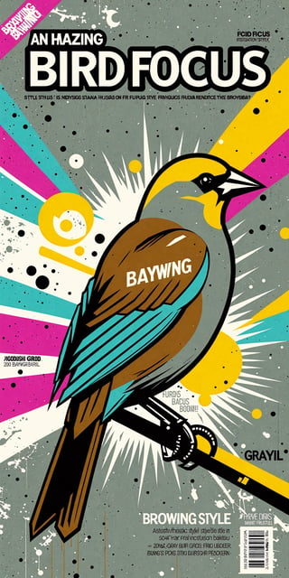 (An amazing and captivating abstract illustration:1.4), (Grayish Baywing:1.3). BREAK It's a cute bird about 7 inches long, with (brownish-gray plumage:1.3), (the wings feathers have a reddish-brown tone:1.4). The region between the eyes and nostrils is black, it has black eyes, black legs, (short and stubby black beak:1.4). BREAK bird focus, bird, no humans, (grunge style:1.1), (frutiger style:1.3), (colorful:1.3), (2004 aesthetics:1.2). BREAK (beautiful vector shapes:1.3), clouds, (tree branches:1.2), circles, (no text:1.4), swirls, (accompanying background:1.3). BREAK highest quality, sharp details, muted colors, detailed and intricate, original artwork, trendy, (vintage:1.1), award-winning, artint, SFW,gbaywing,comic book,graffitiXL