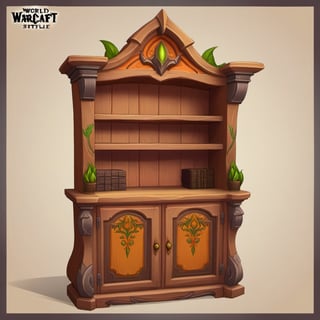((Concept Art, Fantasy, World of Warcraft Style, Artstation Style, Hand Painted, Stylized, Beautiful Colors, Game Art, Shelf, Clothes Cabinet, Stylized Game)), 