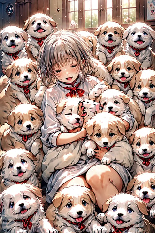 The words "I want a puppy" and "I love the fluffiness of puppies" convey human-like emotions and desires.