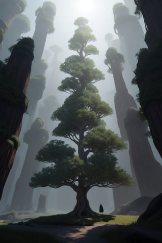 Tree, cynematic light, futuristic, epic fantasy, 8k