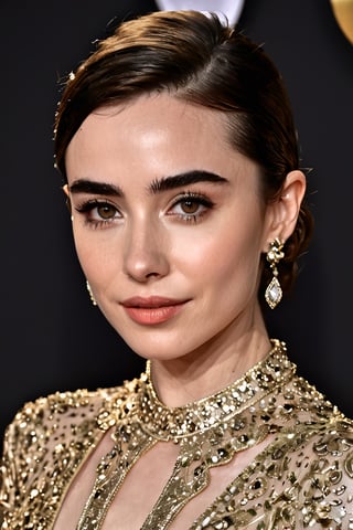 lily Collins mixed with Emilia clark, breathtaking  Portrait+ RAW photo of female dancer . cinematic lighting, dark and moody style, ((skin pores)),  (detailed skin texture),  (( textured skin)),  realistic dull (skin noise),  visible skin detail,  skin fuzz,  dry skin,  hyperdetailed face,  sharp picture,  sharp detailed,  (((analog grainy photo vintage))),  Rembrandt lighting,  ultra focus,  illuminated face,  detailed face,  8k resolution, award-winning, professional, hires 64k, intricate details, highly detailed, UHD