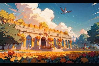 Dicks flying through the air, penises flying, cocks flying through the sky,
Garden factory, Tall factory, Many yellow marigold , A few roses, red tulips, clouds, ultra wide shot, atmospheric, hyper realistic, 8k, epic composition, cinematic, octane render, artstation landscape vista photography by Carr Clifton