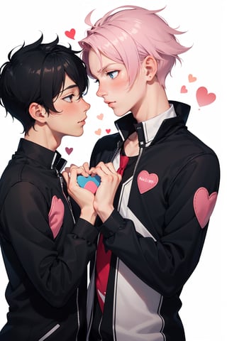 2boys, couple,yaoi, gay, san valentin, hearts, blush_sticker, blush, summer, love, loving,