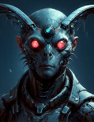 (close up, head and shoulders portrait:1.3), anthromorphic, High tech cybernetic (vulture:1.2) (mantis:1.7), multi Eyes,Glowing blue mechanical eyes, high-tech cybernetic body, futuristic black power armor, bounty hunter ,xl_cpscavred,mad-cyberspace,cyberpunk