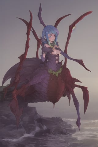 Monster girl:spider,photorealistic