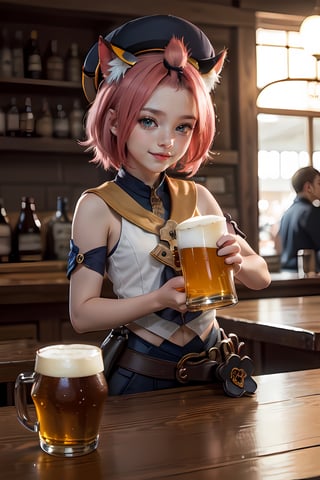 dionadef, happy, tavern, shadows effect, beer, beautiful, colorful, detailed