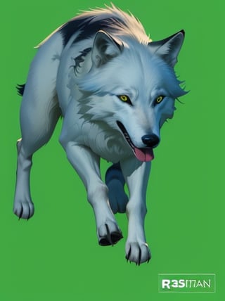 photo r3al,photorealistic,white wolf ,Animal