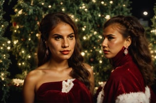 Young woman 18 year old,Indonesian,similar to Eva Mendes,skin blemish,Normal_giant_breasts ,Aquiline nose,Pear-shaped face,Black Eyes,Plump lips,Winged eyeliner makeup,Braided bob Hairstyle,Bandeau top,Statement earrings,Night Market,Spring Night,Shopping in the mall															
									