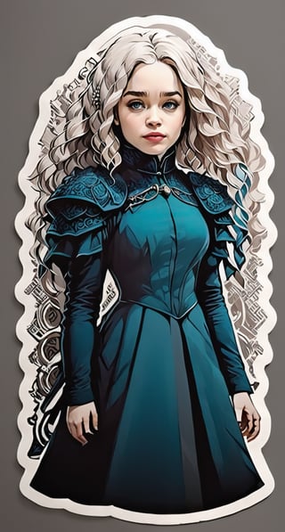Typographic art featuring & perfect text "Emilia Clarke". Dark Stylized, intricate, detailed, artistic, text-based.Leonardo Style,sticker, standing, Full body, standing 