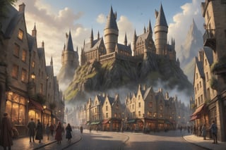 In the enchanting realm of the Wizarding World of Harry Potter, a breathtakingly magical land unfolds before our eyes. This extraordinary image, captured in a meticulously crafted painting, showcases a sprawling landscape rich with vibrant colors and fantastical elements. Majestic castles and bustling streets fill the scene, bustling with both wizards and enchanting creatures. Evoking a sense of awe and wonder, this stunning artwork effortlessly transports viewers into the extraordinary world of Harry Potter, where imagination knows no bounds.