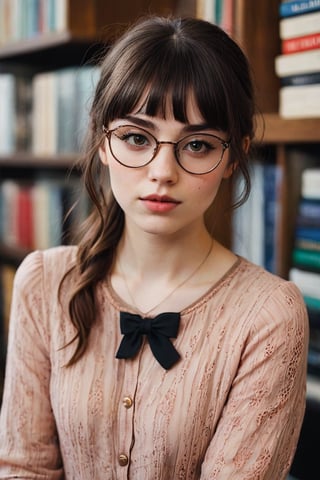 extremely gorgeous, (Full Body picture), extremely beautiful, very stunning, very pretty, very attractive, feminine, perfect face, clear face, perfect lips

manic pixie dream girl, quirky, free-spirited, offbeat, hipster, Bangs, glasses, freckles, bookstore