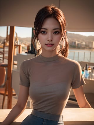 Tzuyu,  1girl,  solo,  realistic,  looking at viewer,  photograph,  photorealistic,  extremely detailed skin,  extremely detailed hair,  shadows,  masterpiece,  top quality,  best quality,  highres,  ultra-high res,  ultra-detailed,  detailed lighting,  high key lighting,  vignetting,