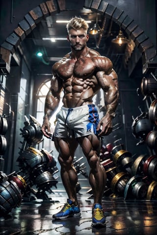 extremely handsome, muscular, bara, muscular man,arbiterman,brutalmass,Realistic,Frazetta