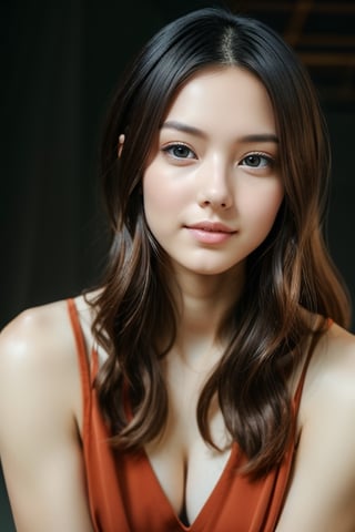 a cute and beautiful face,, perfect body, models, the background is under Asian nature upper body from knee framing , the image face is very detailed, photographic, long shot, very realistic,fantasy ,Realism,Portrait,Raw photo, UHD, 32K, Detailedface