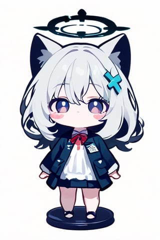 score_9,score_8_up,score_7_up, 
chibi, chibi style, 

1girl,looking at viewer,blush,smile,simple background,white background,standing,full body,hand down,chibi,shiny hair,blush stickers,no pupils,sturdy body,

shiroko_(blue_archive)

