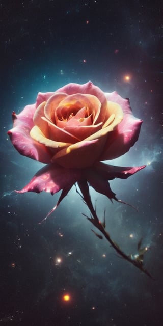 cosmic rose in space
