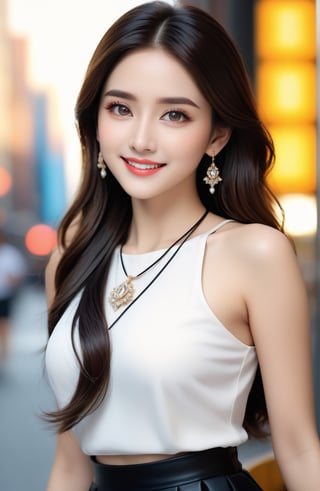 (1 22yo beauy girl), best quality, 8k, masterpiece, focus, perfect body beauty, highly detailed face and skin texture, delicate eyes, double eyelids, whitened skin,  Young beauty spirit, (bright smile), 
((The hair style and color is random, the necklace is random, the earrings are random, clothes style and color is random,  and the shoes are random, pose is random)). ((The background is to random New York's representative tourist destinations)), 
Ultra-clear, ultra-detailed, ultra-realistic, ((full body shot)), ,real_booster,Perfect skin,Pakistani Model,cutegirlmix