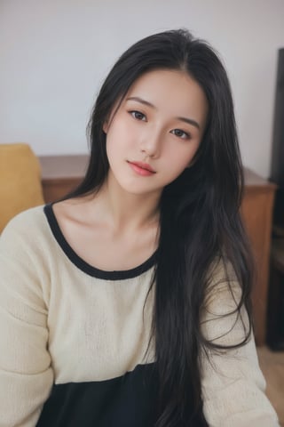 (ultra realistic,best quality),photorealistic,Extremely Realistic, in depth, cinematic light,hubggirl,

lovely cute young attractive teenage girl, village girl, 18 years old, cute, an Instagram model, long black_hair, colorful hair, winter, dacing, wear black top, sitting at sofa home, clean face

intricate background, realism,realistic,raw,analog,portrait,photorealistic