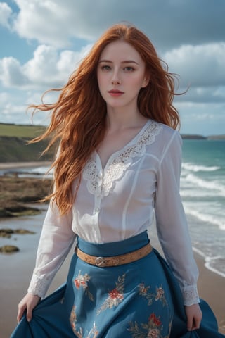  photorealistic,portrait of hubggirl, 
(ultra realistic,best quality),photorealistic,Extremely Realistic, in depth, cinematic light,

1girl,(long red hair:1.4),outdoors,(front:1.3),(standing:1.3),seaside,cloudy sky,High-low skirt,(cowboy_shot:1.2),navelwavy hair, 

perfect lighting, vibrant colors, intricate details, high detailed skin, pale skin, intricate background, realism,realistic,raw,analog,portrait,photorealistic, taken by Canon EOS,SIGMA Art Lens 35mm F1.4,ISO 200 Shutter Speed 2000,Vivid picture,