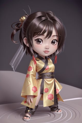 ((masterpiece,top quality)), cute,8K, solo_female, Megan fox ,((chibi)),Sexy Pose, woman chinese traditional dress 