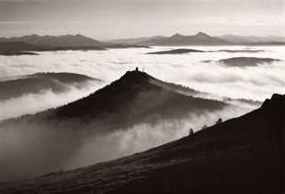 lith_argenta_bromBN1W, a foggy mountain, hard shadow