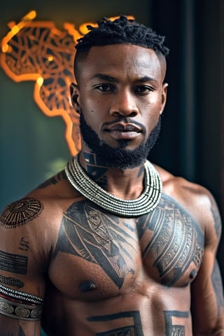 Masterpease ,8k, images realistic, art IA, wallpaper, anime, 4K moda masculina, musculoskeletal, IA,Ia, tatuagem, best quality, masterpiece, (Handsome African- American guy, 24year old:1.5), (fantasy theme), Warrior costume, (body covered in exquisite tattooart, words on body:0, tattoos of (words) on body:0), (a fine beard:0), (a smart look:1.2), a muscular body, 16K, (HDR:1.4), high contrast, bokeh:1.2, lens flare, head to thigh portrait, beautiful and aesthetic, vibrant color, Exquisite details and text desktop_background, anime, 8k moda masculina, musculoskeletal, IA,Ia, tatuagem, best quality, masterpiece, (Handsome African- American guy, 24year old:1.5), (fantasy theme:1.4), Warrior costume, (body covered in words, words on body:0, tattoos of (words) on body:0), (a fine beard:0), (a Cruel look:1.2), a muscular body, 16K, (HDR:1.4), high contrast, bokeh:1.2, lens flare, head to thigh portrait, beautiful and aesthetic, vibrant color, Exquisite details and text 8k, images realistic, art IA, wallpaper, anime, 4K moda masculina, musculoskeletal, IA,Ia, tatuagem, black men, , 8k, images realistic, art IA, wallpaper, anime, 4K moda masculina, musculoskeletal, IA,Ia, tatuagem