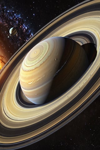 detail, planet saturn, ring around planet saturn, galaxy, interstellar, galaxy, spaceship ranger, realistic, creativity, 