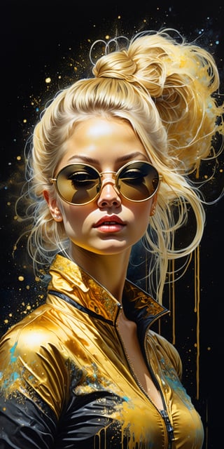 a beautiful young woman wearing gold sunglasses, ((blonde hair, ponytail)), 8k resolution photorealistic masterpiece, intricately detailed fluid painting, by Jean Baptiste Monge, acrylic: colorful watercolor art, cinematic lighting, maximalist photoillustration, 8k resolution concept art intricately detailed, complex, elegant, expansive, fantastical, psychedelic realism, dark background with dripping paint, paint splatter, greg rutkowski,


detailmaster2, photo r3al, dreamwave