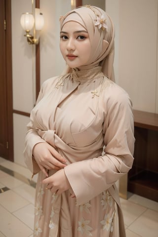 1girl, sexy, 23 years old, medium tits, (wearing a kebaya,hijab)sigma34mm f1.4, j3s1