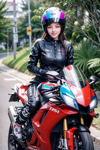 sweet smile,
average_breast, 
bright pupils, 
clear eyes, 
( ),
(Saturation: -0.2),
(Contrast: -0.5),
the most beautiful image I have ever seen, volume rendering, Realism, kpop idol, ,


racing safe suit,
racing safe helmet,
background(road,gp motorbike,)
(holding racing safe helmet. )
()
()
confront view,
soft focus.
Soft and gentle ambiance
,1 girl,yhmotorbike
