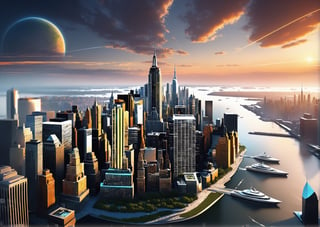 New York 2050, realistic, future, futuristic,