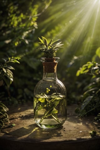 high detailed, ultra-detailed botanical bottle. resemblina a precious dem discovered in areen leaves, with a round class bottle in the center product placed in a lush areen The backaround teatures abundant tew scattered water droplets to highlight its moisturizing effect. The bottle exhibits emblem with a chimmerina glass surface The surrounding follage casts subtle light and shadow whis Thebottlebearsacaptivatingdesign,withorate detailsandagoldenbrandname.Theoverallsceneisenhancedbythepresenceoftinydewdropsonthe greenleavesandthegentlemovementofthesurroundingplants.Atouchofeleganceisaddedwitha minimalist yet exquisite metallic necklace attached to the bottle. The entire artwork is of the highest quality, boasting 8K resolution and exceptional attention to detail.',Sexy Pose