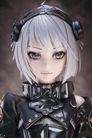 realistic photography,anime doll-girl,doll joints,half-punk-hair,sly anime-eyes,smug,slim-body,curvy hips,glamorous-fashion,realistic photograph,source lighting, rim lighting, radial lighting,color-boost,intricate, ornate, elegant and refined,glowing-illumination,3D,Goth,best quality,masterpiece,pvc