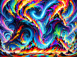 The multi-verse unfolds before you like an origami nightmare in reverse, collapsing and expanding at the same time, thunderous waves of psychedelic seismic space energy pulse and churn as a vortex of madness takes indescribable form, a truly breathtaking sight to behold like a hurricane of colors and a tornado of lightning and fire collided at full speed force and we are in the eye of the psychedelic swirling chaotic colorswirling trippy tempest, everything is so energized its vibrating everything everywhere is all squiggly distorted vibratory visual effects, populate the swirling insanity with crazy things trapped in the vortex like in that movie twister but way more insane fucked up shit, ultra colors, hyper sky, incredibly intricate intense almost nauseating constant motion and vibratuon and too many too bright colors, in Jesus christ name we pray, absurdres amen 