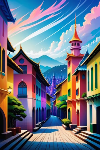 Background with、A city scape、Sateen、Exterior walls of buildings
