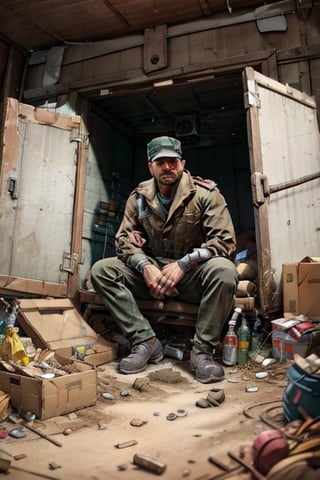 Mexican prepper in his bunker 