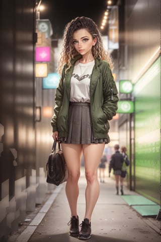 (detailed), SkpFace, A Woman, portrait full body_detailed, intricate details,  Color Booster, semi-realistic, SkpFace, 

Solo, (1girl:1.1), (oversized jacket), vector art, poster, badge, jacket, plaid, plaid_skirt, school_uniform, shirt, skirt, long_sleeves, pleated_skirt, checkered_skirt, white_shirt, plaid_dress,  shuujin_academy, high leg wear, 

((standing next to a neon light board, glowing in the dark,, street, melissa stemmer's photography style))

Film Grain, Polaroid Type_600_B_1.1:0.5, FilmGrainAF,ProduceSei,photorealistic,SkpFace