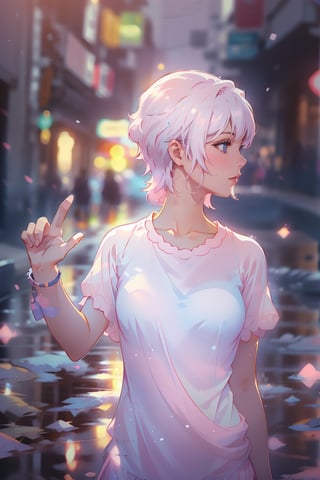 beautiful, gentle pastel colors, beautiful anime drawing, good light, good shadows, high-quality digital art, soft light, bokeh, well-designed clothing details, good hands, well-designed face,