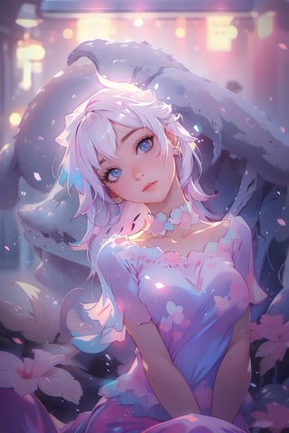 beautiful, gentle pastel colors, beautiful anime drawing, good light, good shadows, high-quality digital art, soft light, bokeh, well-designed clothing details, good hands, well-designed face,