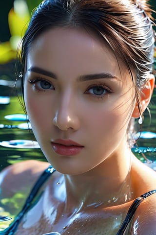 ((image of a girl fully sculpted from water)), ((water head to toe)), embodying fluidity and grace, ((girl made of water)), ((skin replaced as water)), ((fully transparent skin)), ((transparent skin)), ((translucent skin)), ((transparent face)), ((water as face)), closeup, realistic, detailed, ultra detailed realistic illustration, ultra high definition, 8k, unreal engine 5, ultra sharp focus, highly detailed, vibrant, cinematic production character rendering, very high quality model, hyper detailed photography, soft light, more detail XL