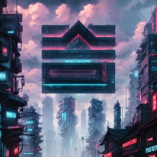 cyberpunkWorld,cyber_asia, Cyberpunk style props, no people, font art, sky city, cyberwaredetails,ominous looming structures,dystopian sciencefiction aesthetic,ultra HD resolution
